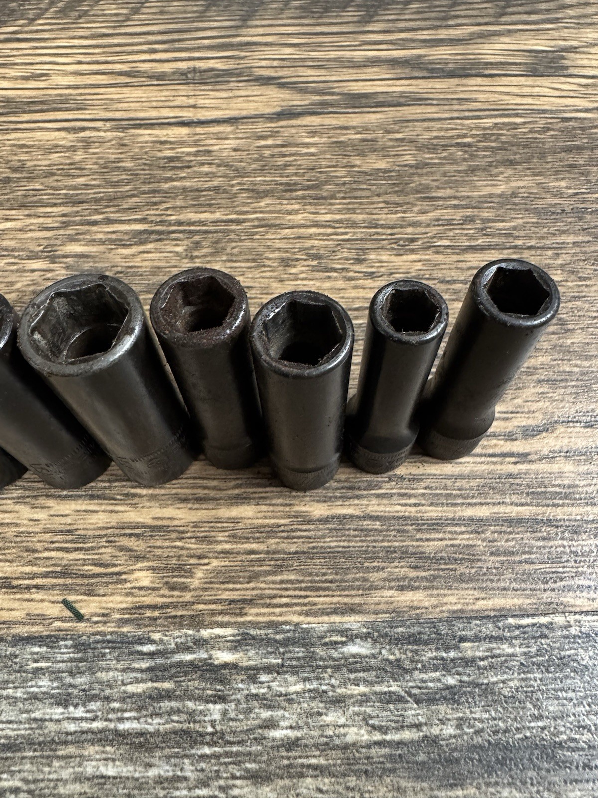 USED SNAP ON TOOLS 214SIMFMYA 3/8″ METRIC 6 PT DEEP IMPACT SOCKET SET 8-19mm