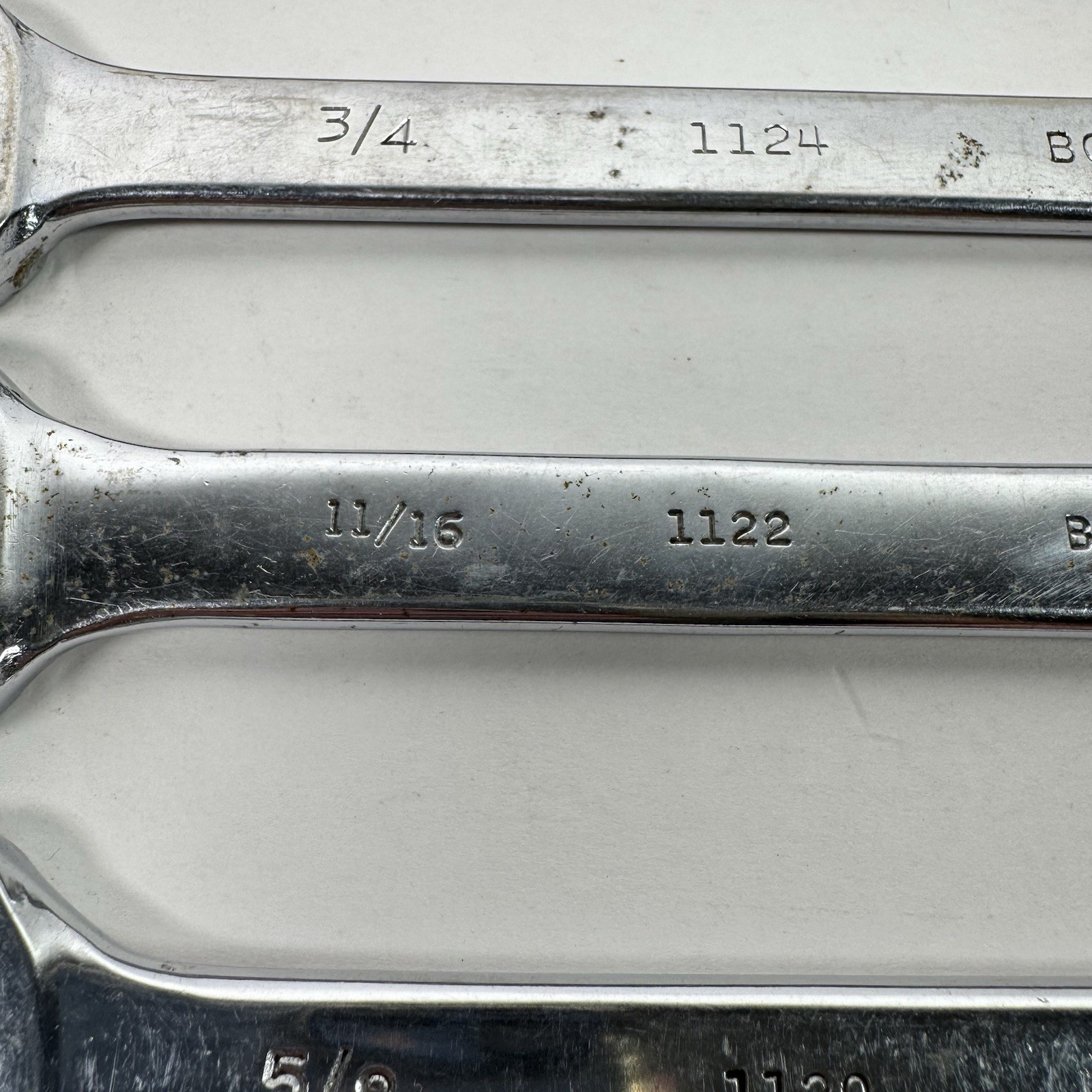 Vintage Bonney USA Combination Wrench Lot 8 SAE 3/8-15/16 Made in USA