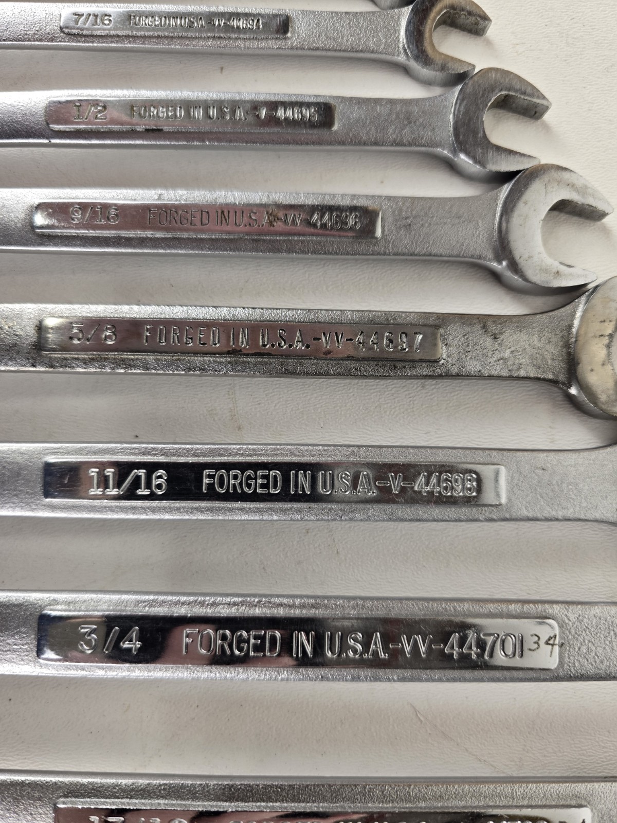 CRAFTSMAN 12PT SAE Combination Wrench Set 1/4″ to 1″ -V- & -VV- 14 pieces USA
