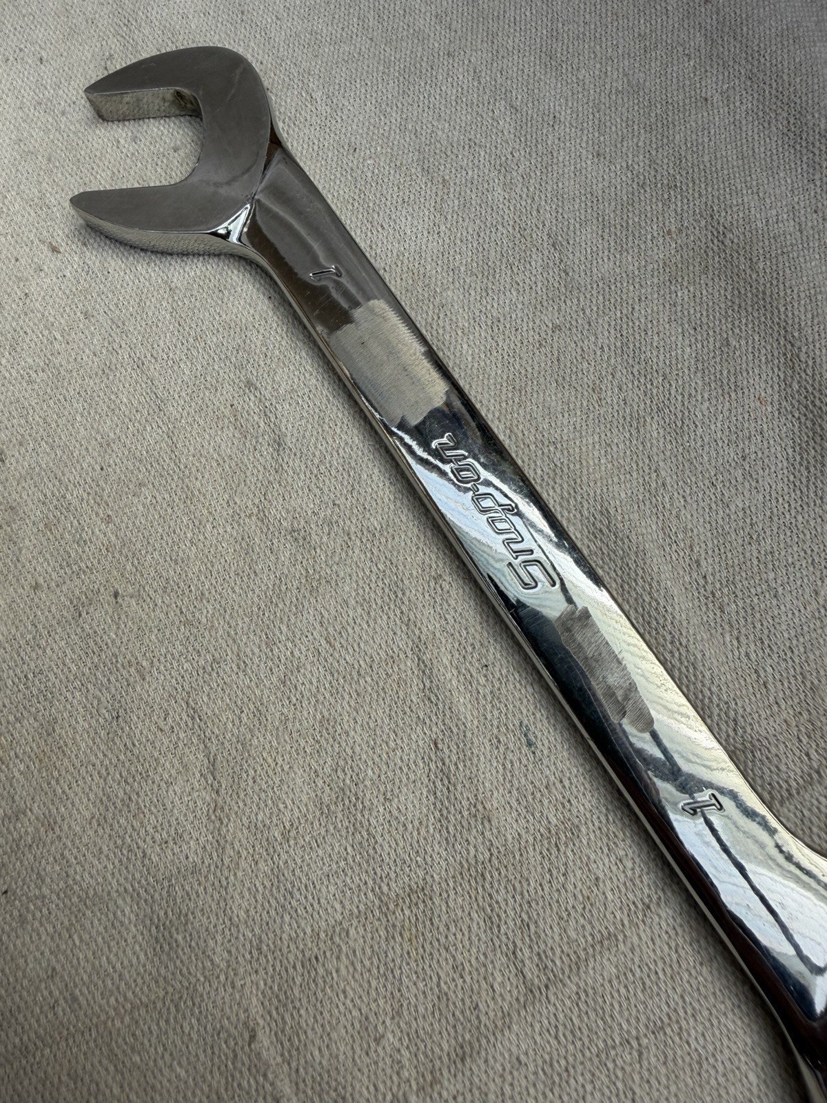 Snap-on VS32B 1″ SAE Four-Way Open-End Angle Head Chrome Wrench USA
