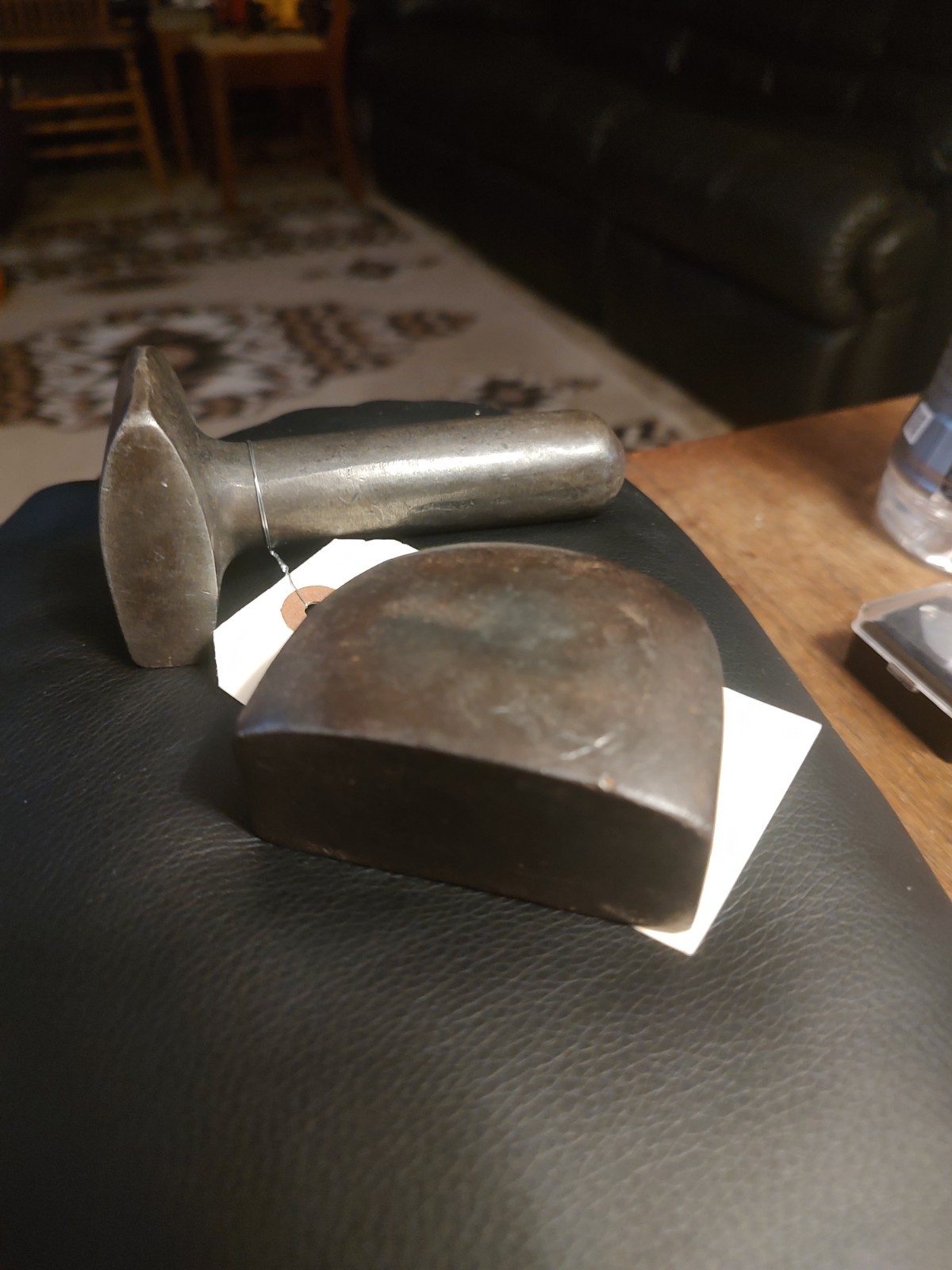 3 HAND ANVIL DOLLIES different shapes, heavy