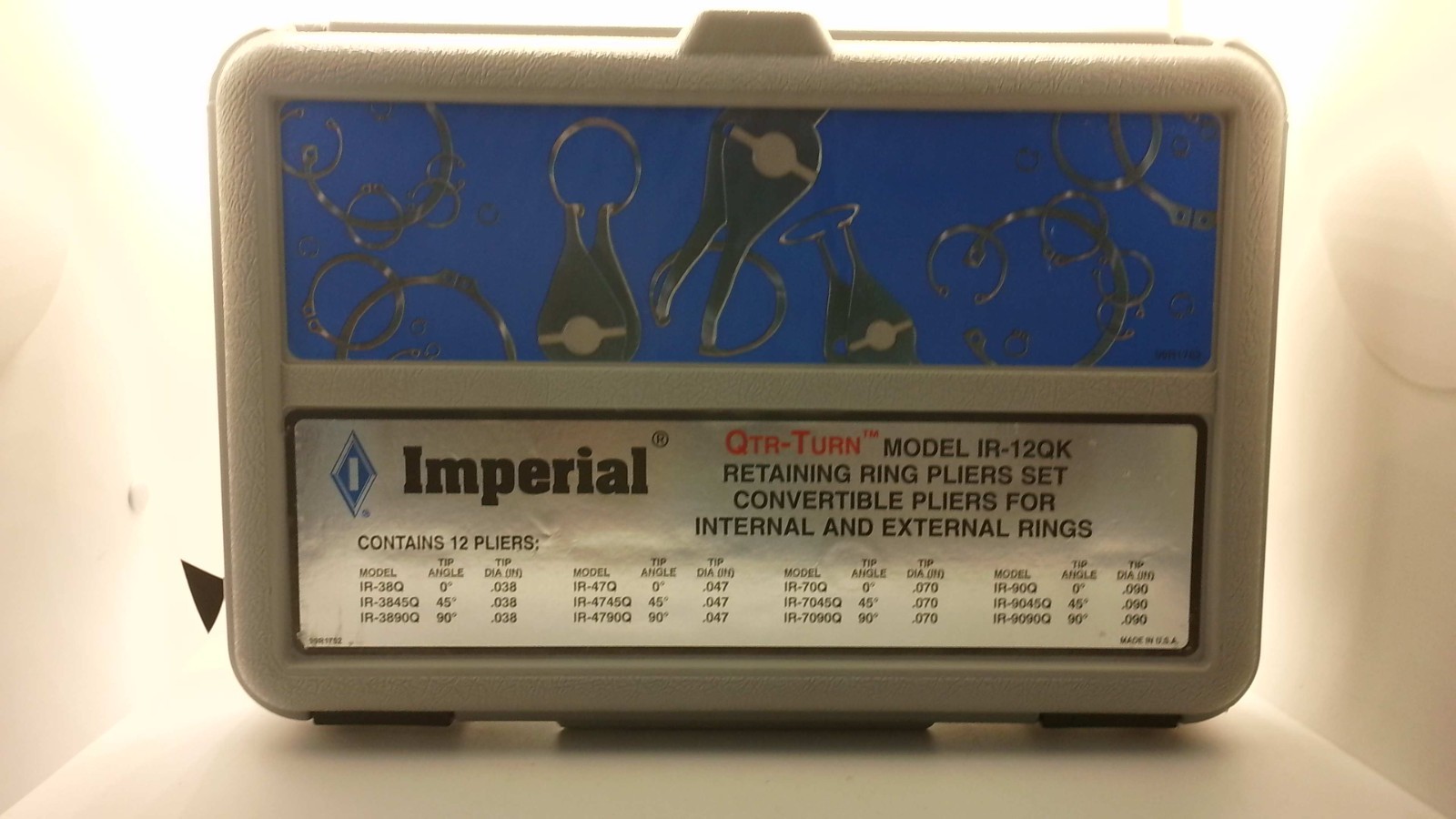 Imperial Qtr-Turn IR-12QK Retaining Ring Pliers (Internal/External): Open Box