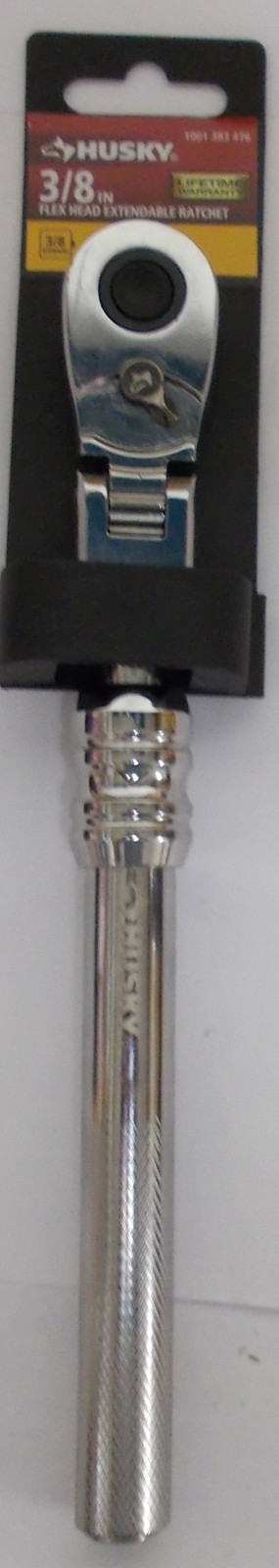 Husky 1001 383 476 Locking Flex-Head Extendable Handle 3/8″ Drive Ratchet