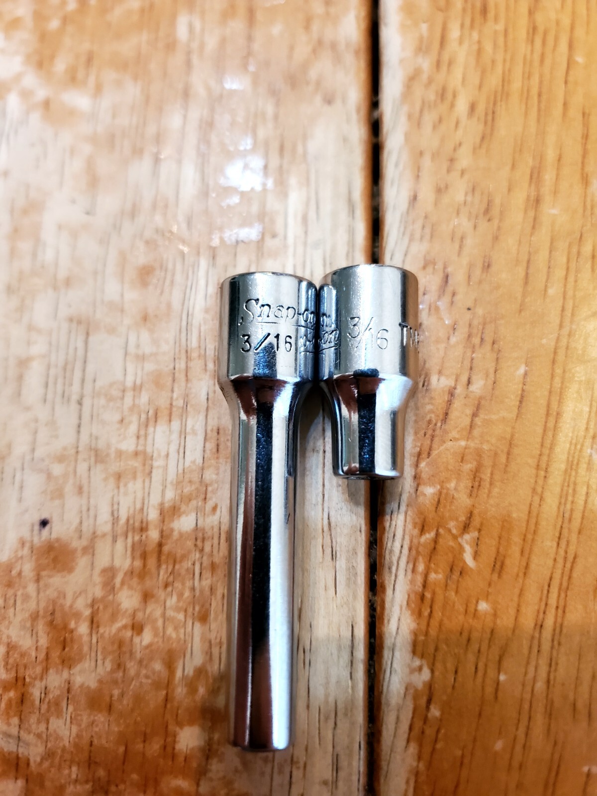Snap On 1/4 Drive 3/16 6PT Shallow Deep Sockets Lot Of 2