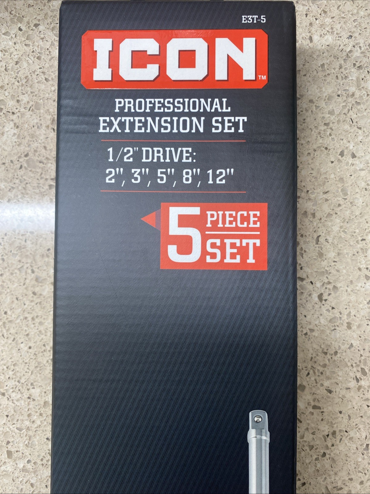 NEW ICON 1/2″ Drive Professional Extension Set E3T-5 58275