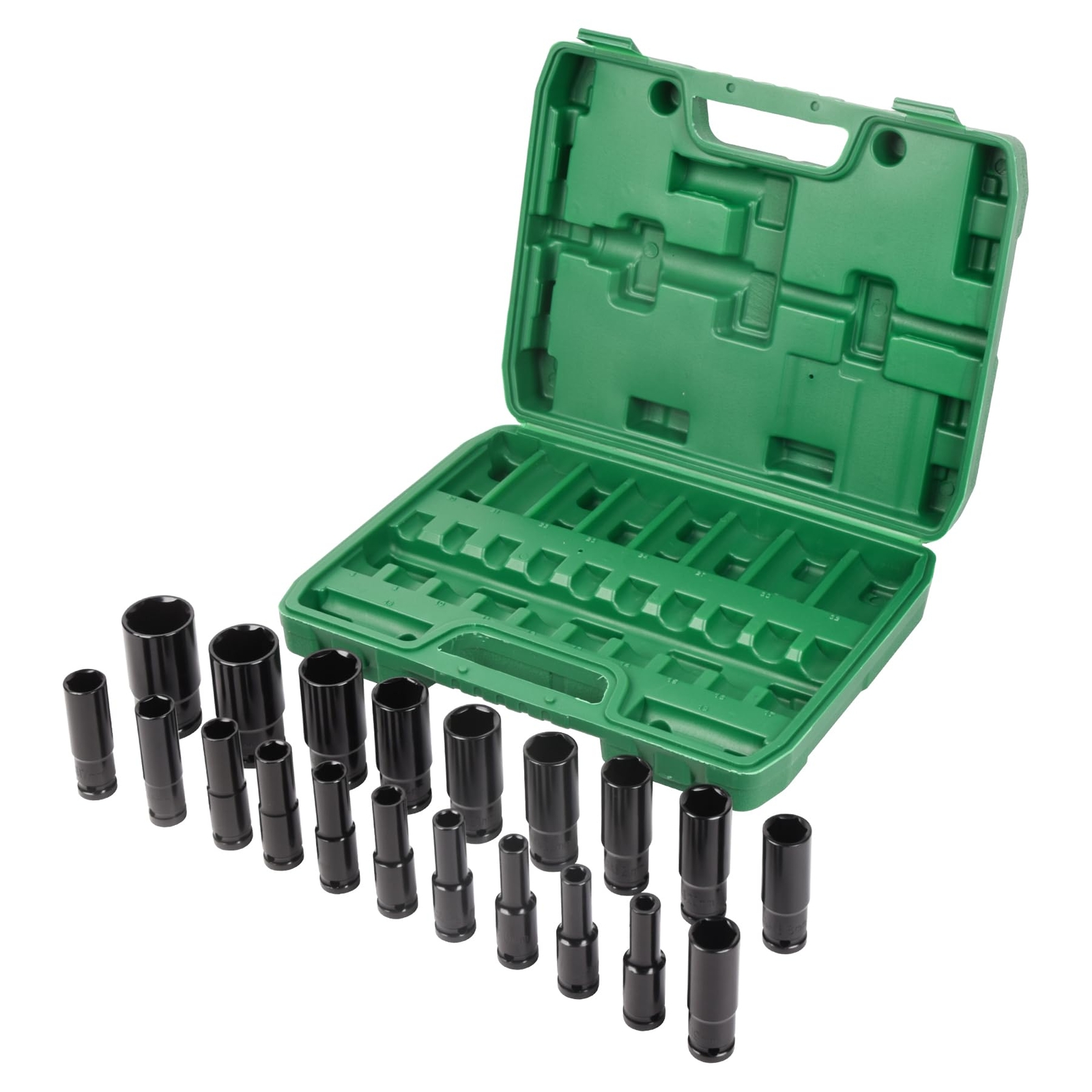 20pcs 1/2″ Drive Impact Socket Set Standard Metric Drive Socket Set (8-32mm)