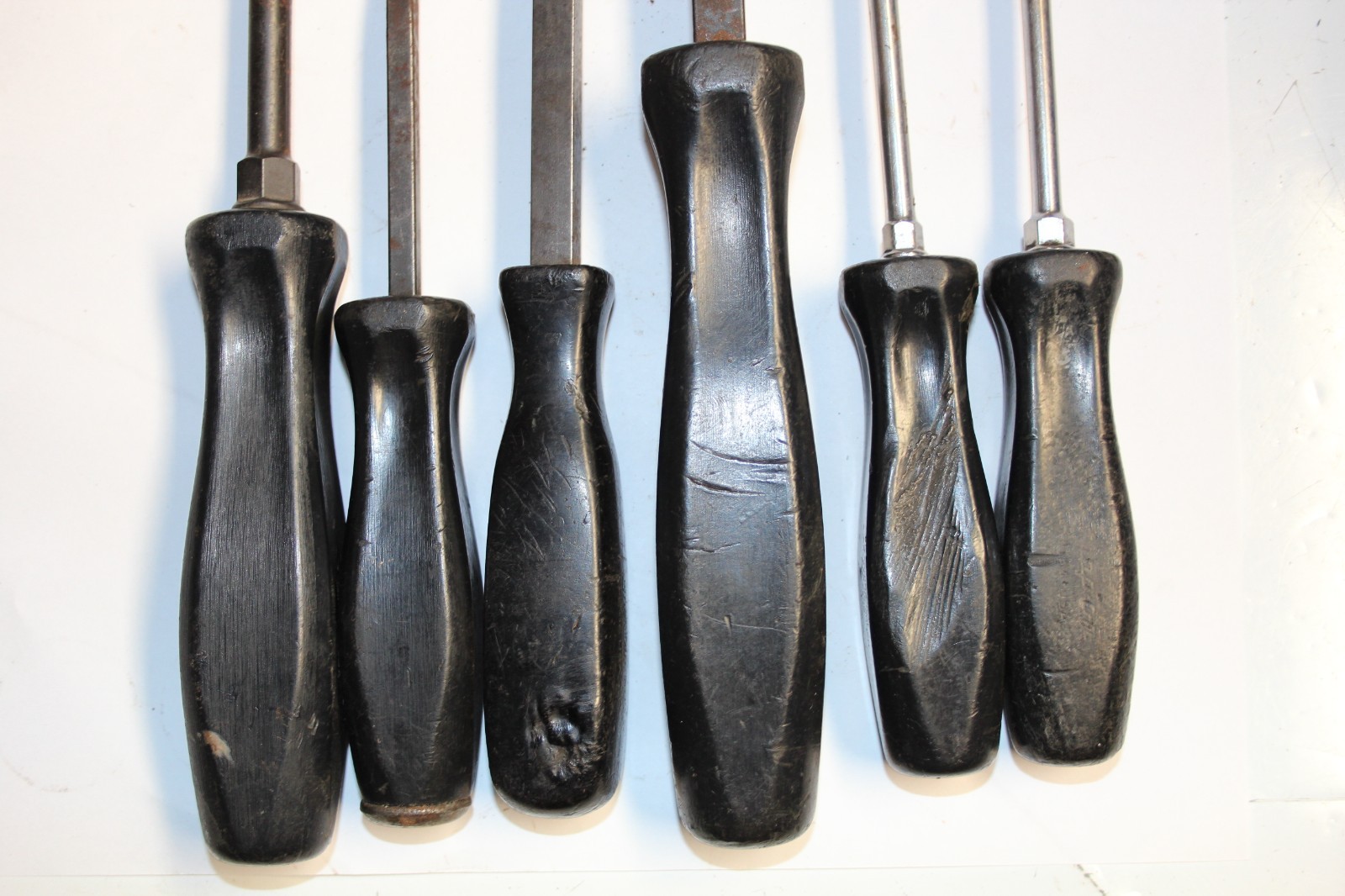 Snap-On TOOLS 6 Piece Combination Black Hard Handle PRYBAR / Screwdriver LOT USA