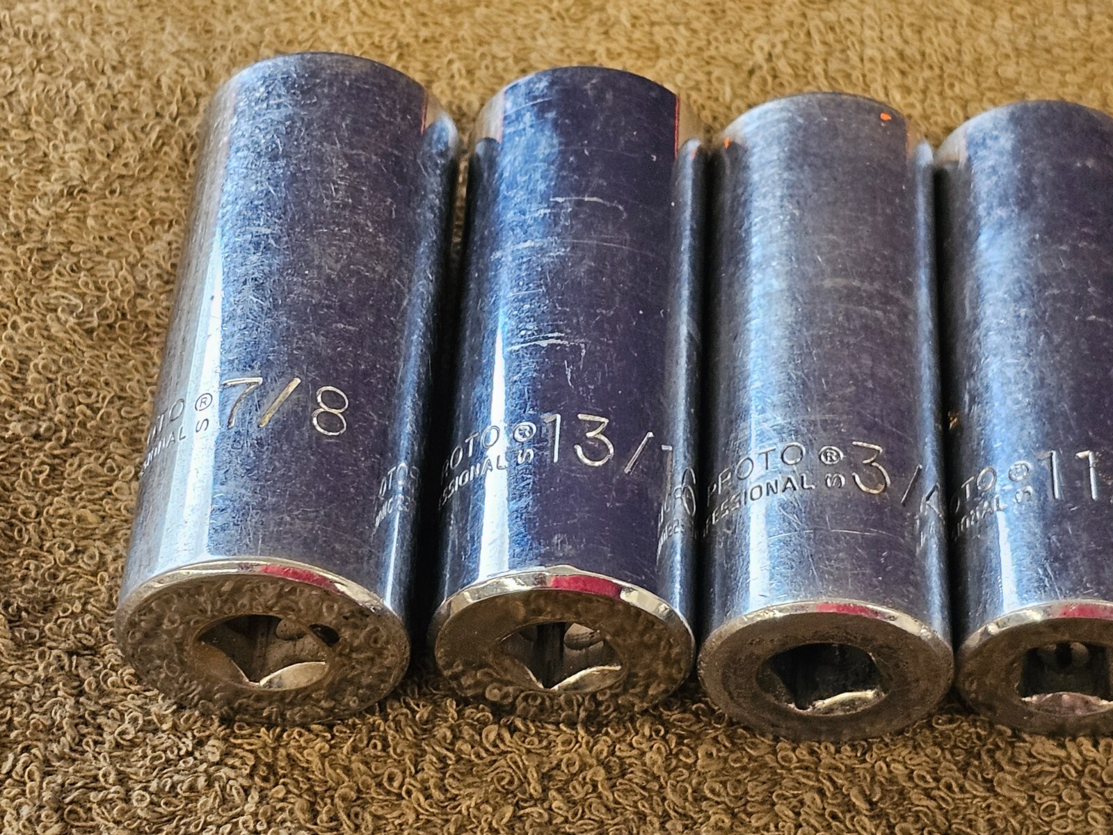 21 Proto Professional Deep Well Long Socket 3/8″ Drive Set Sae 7/8″ 1/4″ 5024H