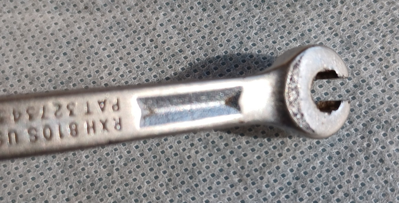 Vintage Snap-On RXH810S 1/4” & 5/16” SAE Flare Nut Line Wrench ~ USA