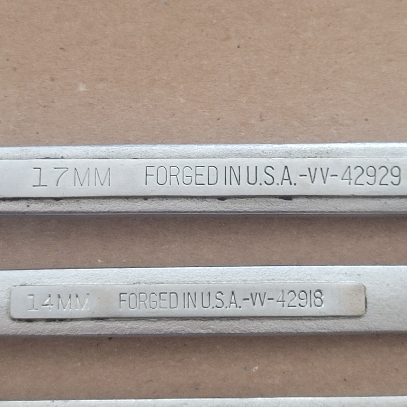 Vtg Craftsman Metric «VV» Combination Wrench Set 12mm 13mm 14mm 17mm 42916-42929