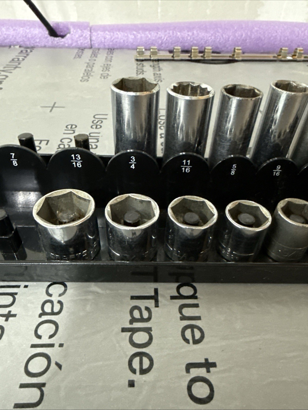 3/8th Drive Socket Set SAE Shallow & Deep Set of 16