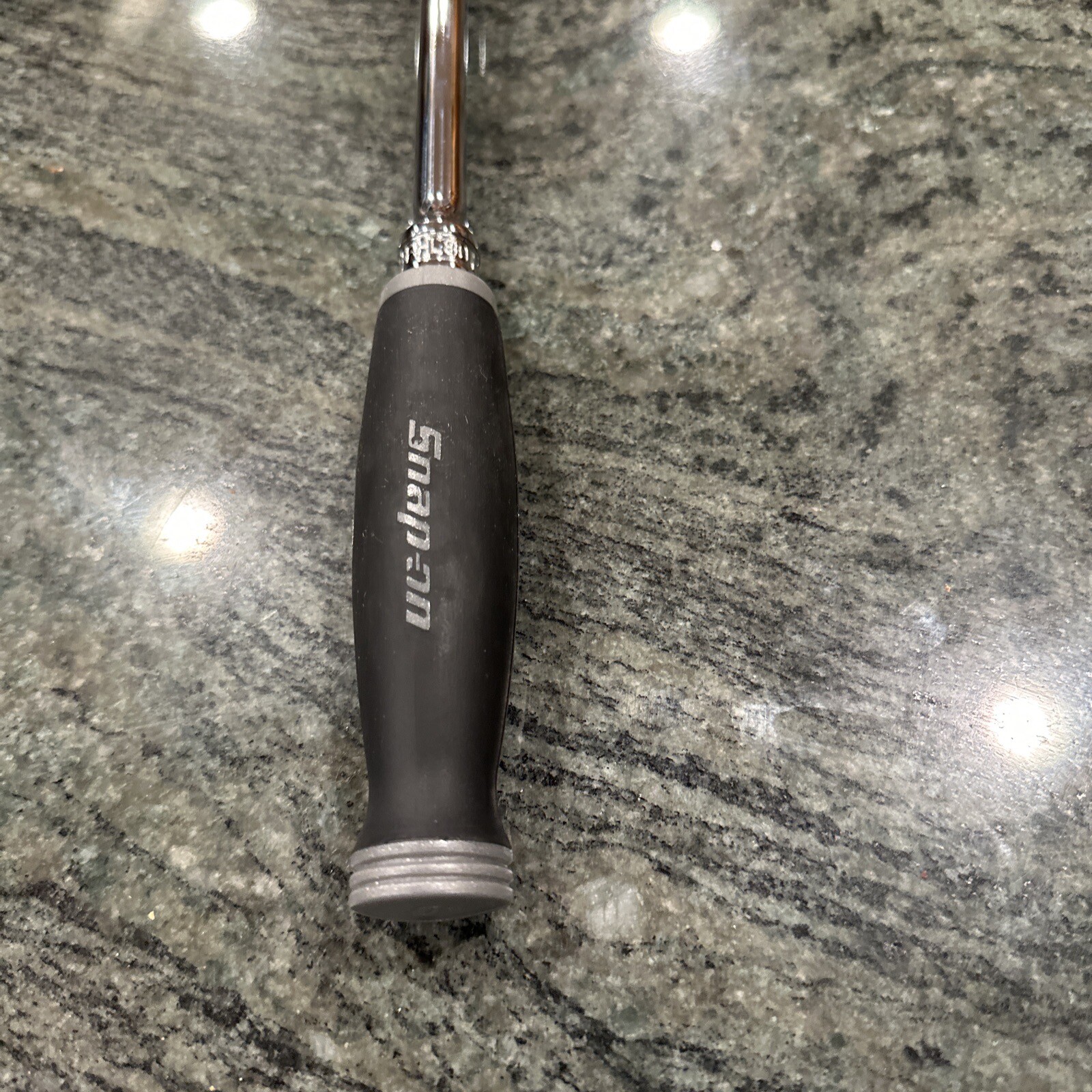 Snap-on fhl80 3/8″ drive dual 80 long soft grip ratchet dark titanium new