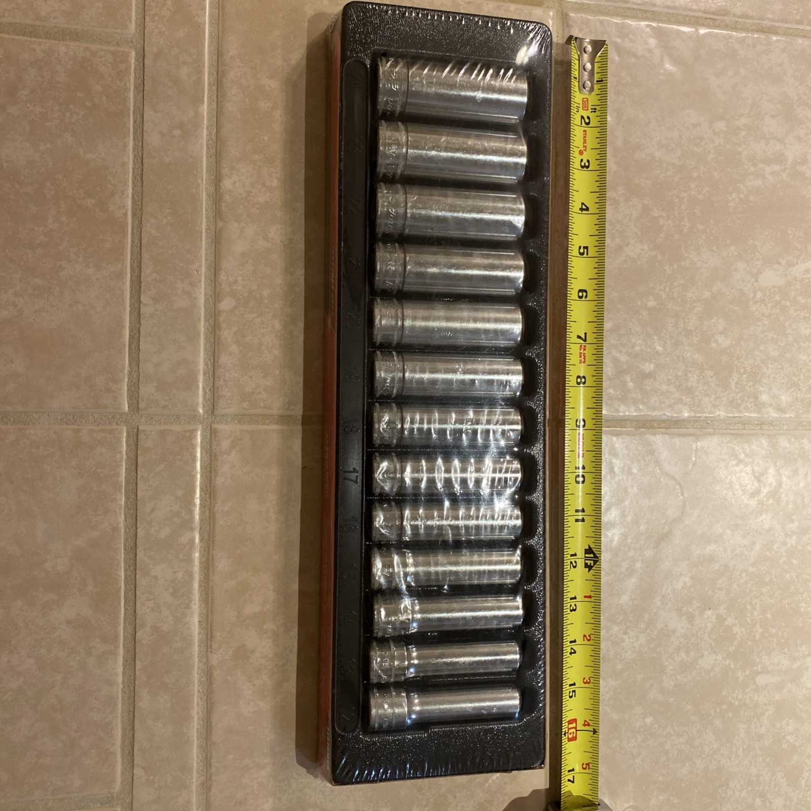 Snap On 1/2″ drive 6-point DEEP socket SET 12 thru 24 mm 313TSMYA SEALED