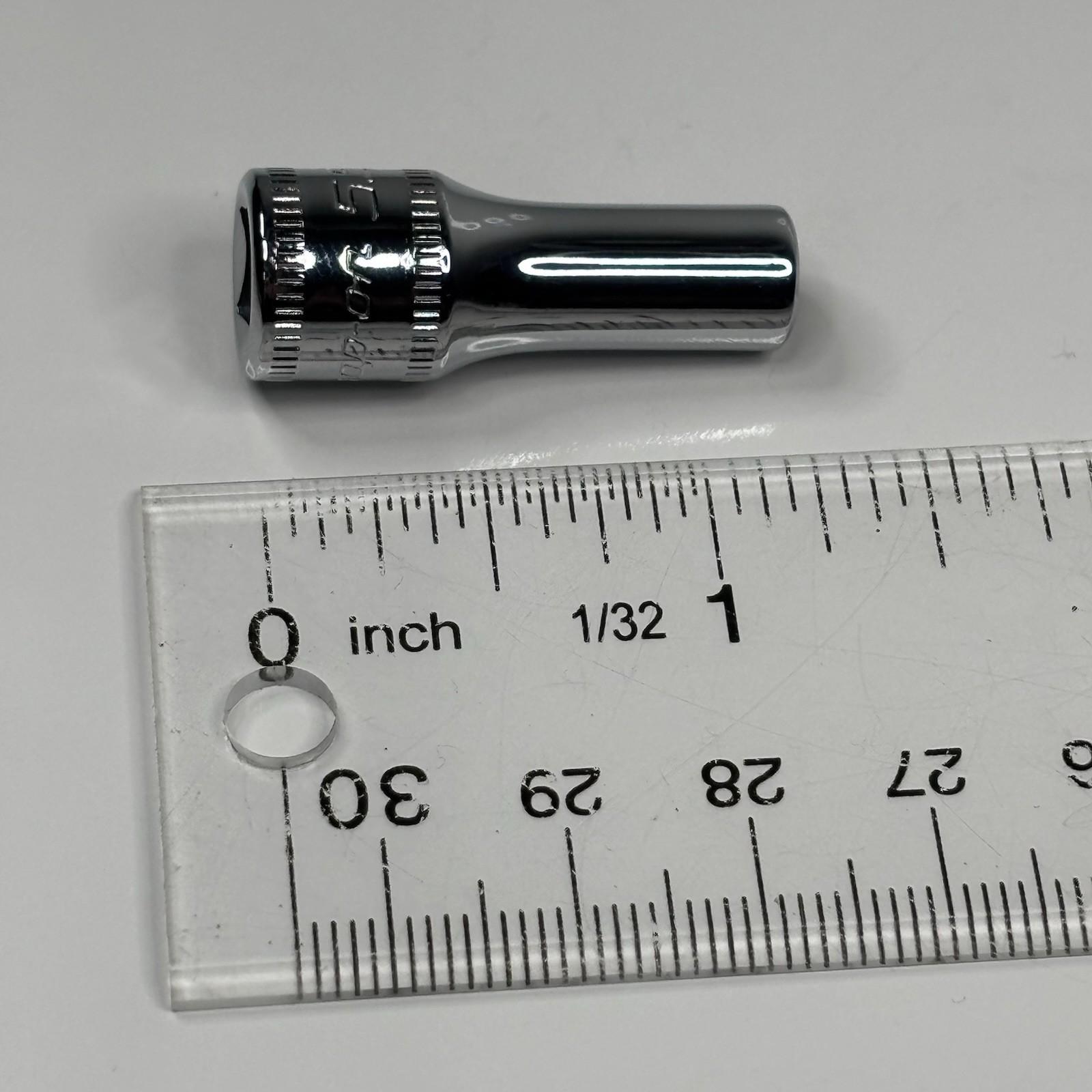 Snap On Tools TMMS5.5 1/4 Dr 6Pt Metric 5.5mm Flank Dr Semi Deep Socket USA 1996