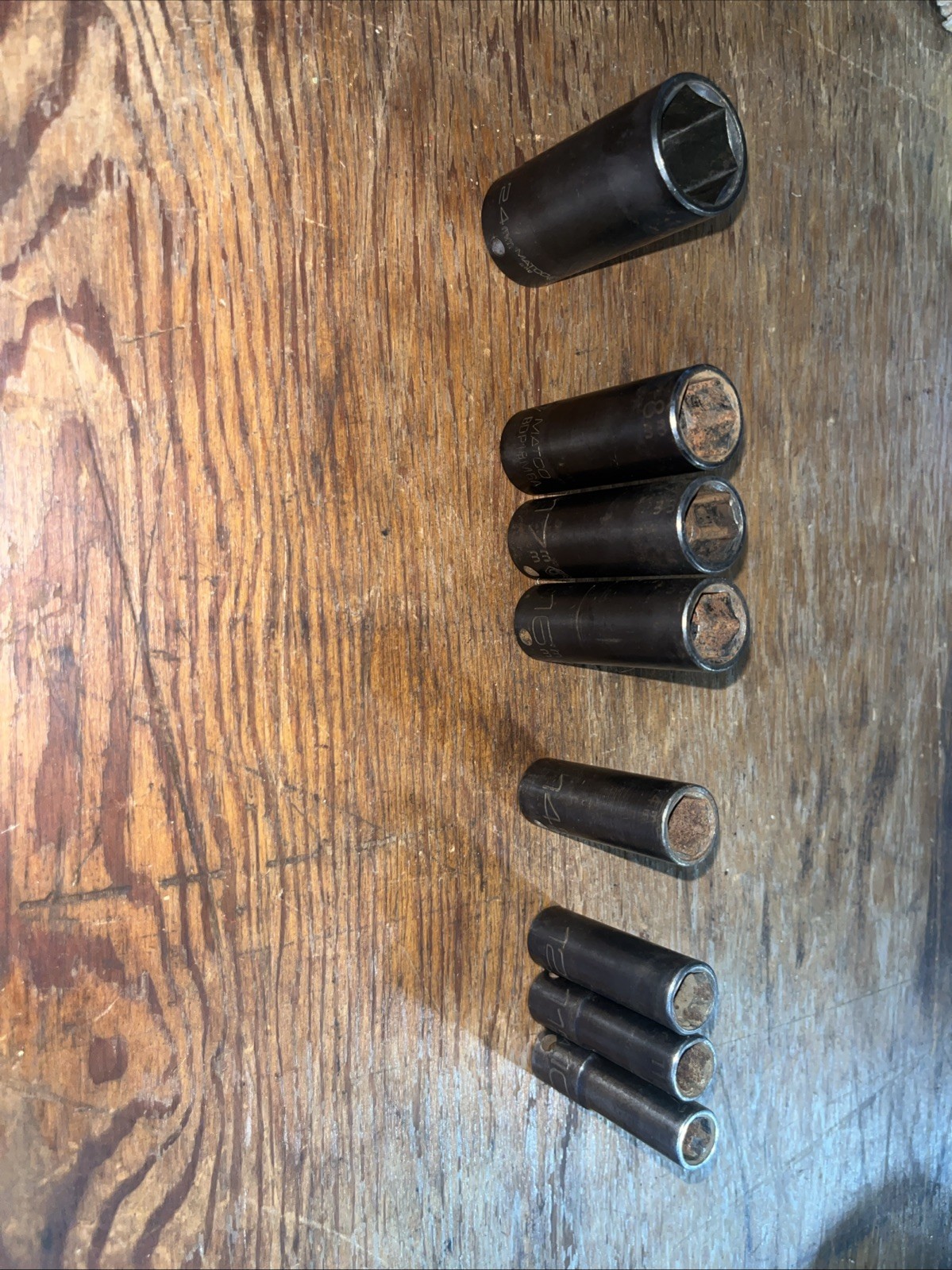 MATCO TOOLS 8 Pc 3/8 DRIVE METRIC IMPACT 6 Pt SOCKET SET 10-12, 14, 16-18, 24mm