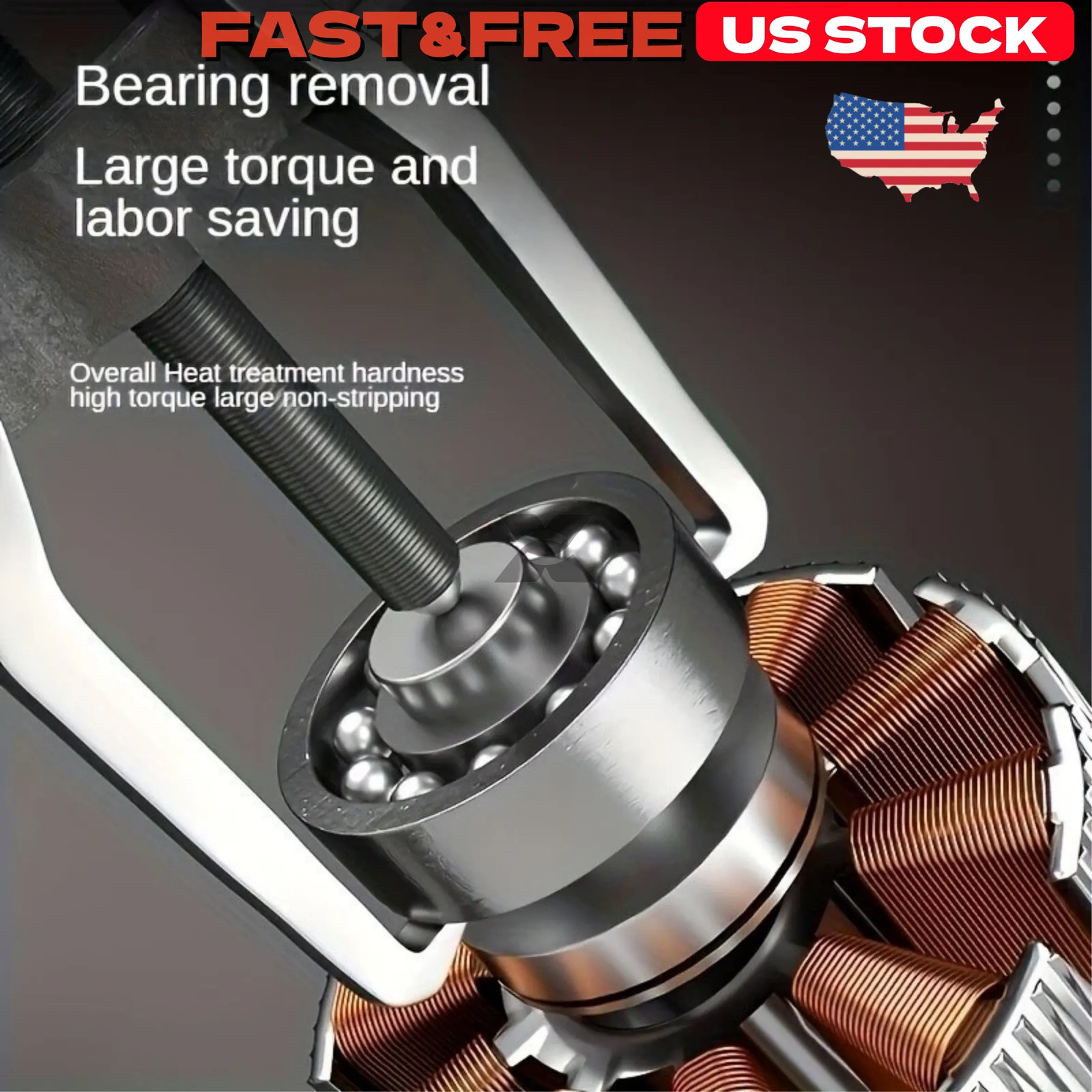4 in Industrial Two-Jaw Puller Bearing & Gear Removal For Mechanical Repairs US