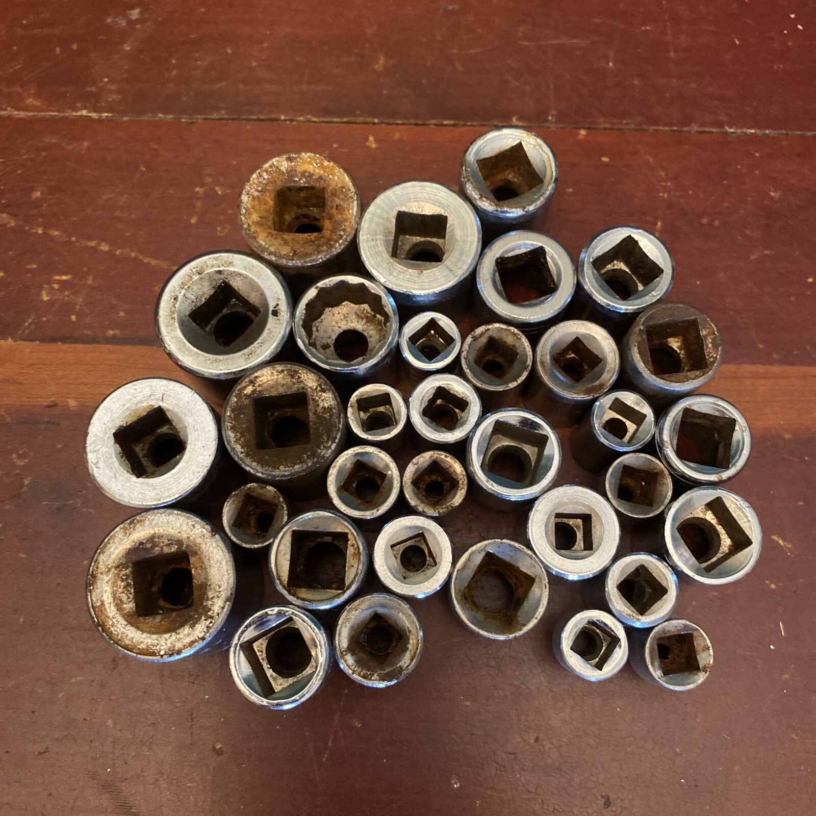 Big Socket Lot Of 64 Assorted Sizes & Brands Metric & SAE Japan Taiwan USA Tools