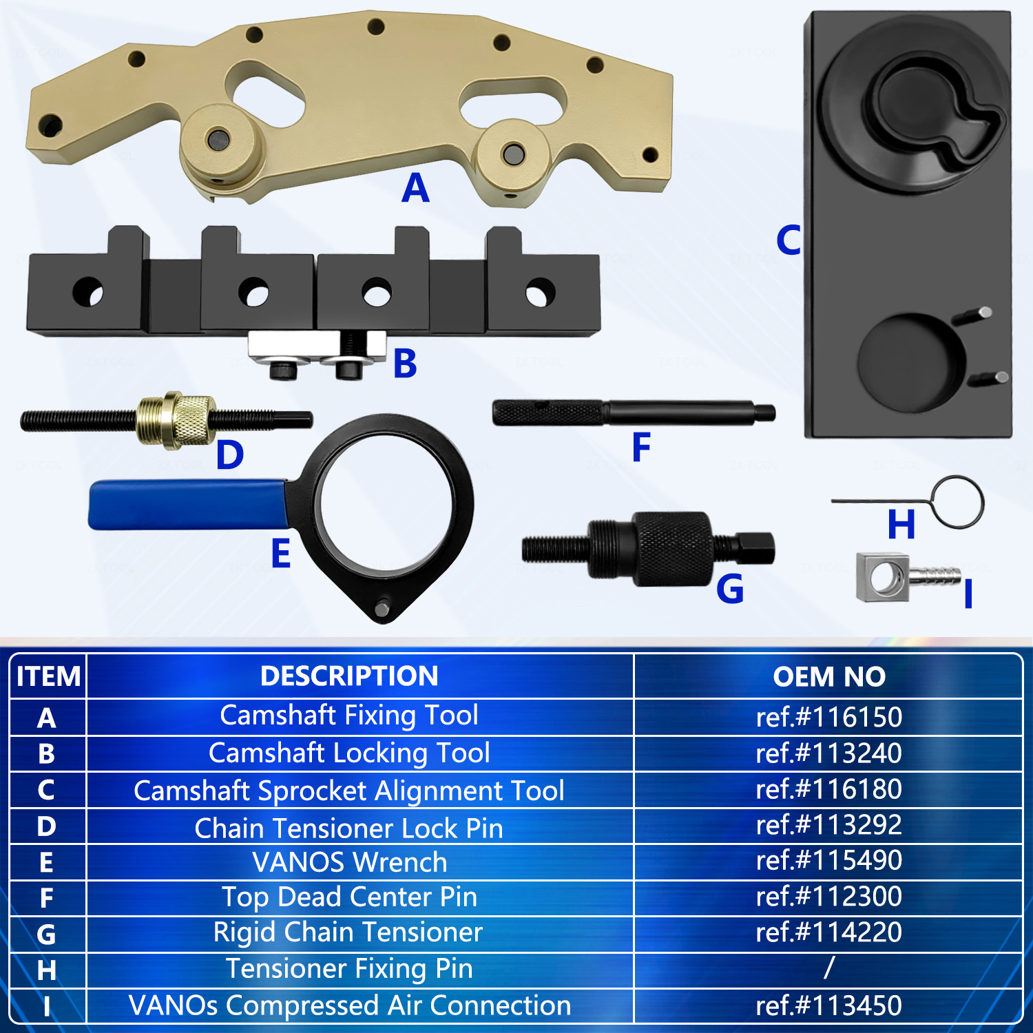 Camshaft Timing Locking Tool For BMW 6-cylinder M52 M52TU M54 M56 E39 E46 engine
