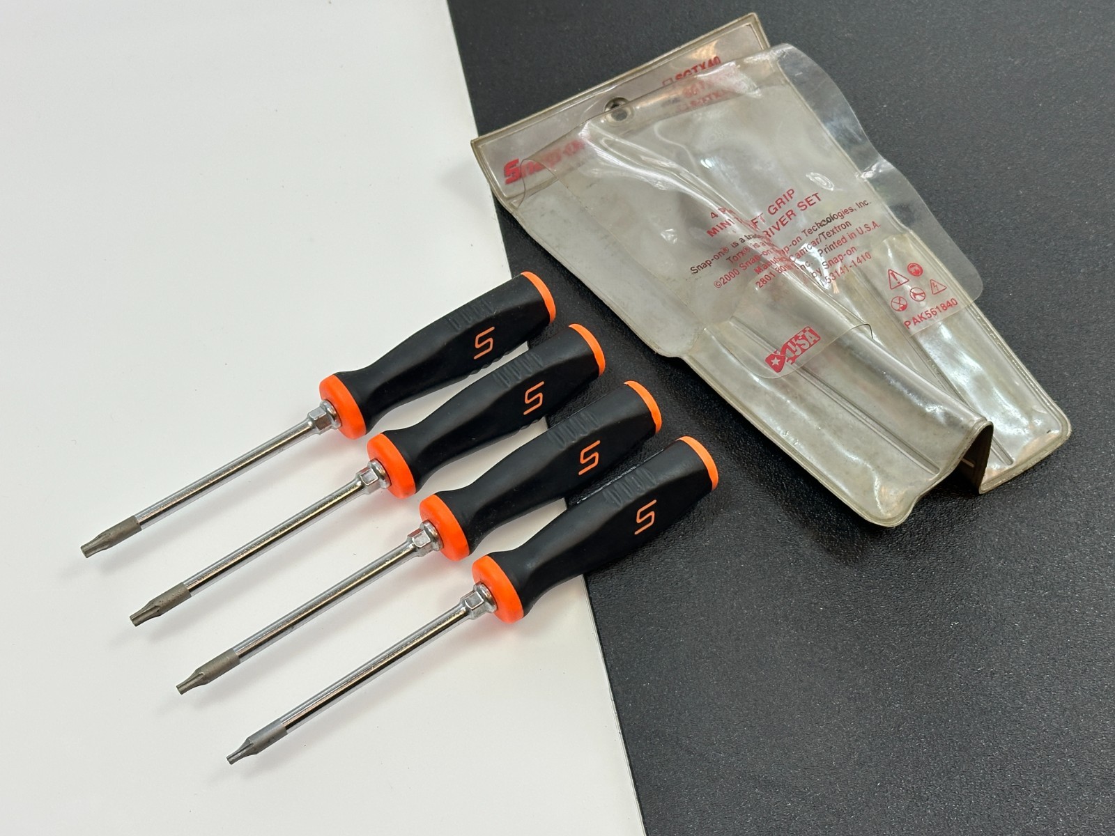 🇺🇸 Snap-on USA SGTX40O Mini TORX Soft Grip Screwdriver Set T8, T10, T15 & T20