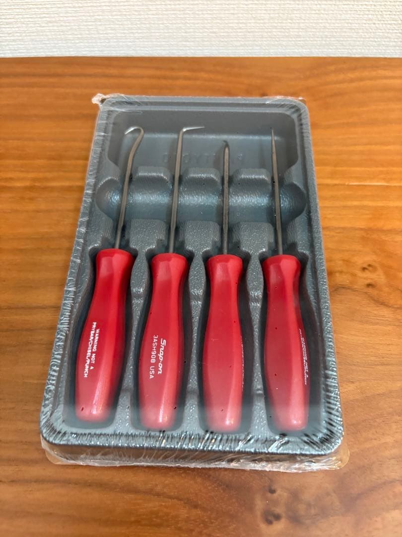 SNAP-ON TOOLS Mini Pick Tool 4-Piece Set ASA204BR Red