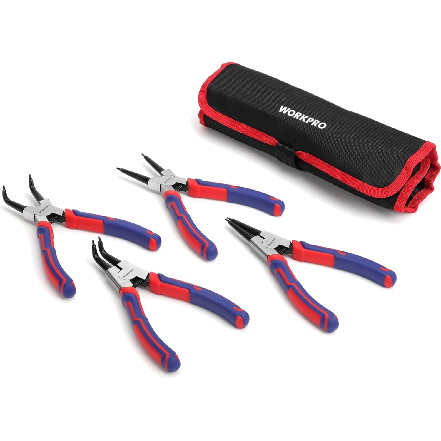 Internal External Snap Ring Pliers Set 4-Piece 7-inch Cr-V Steel