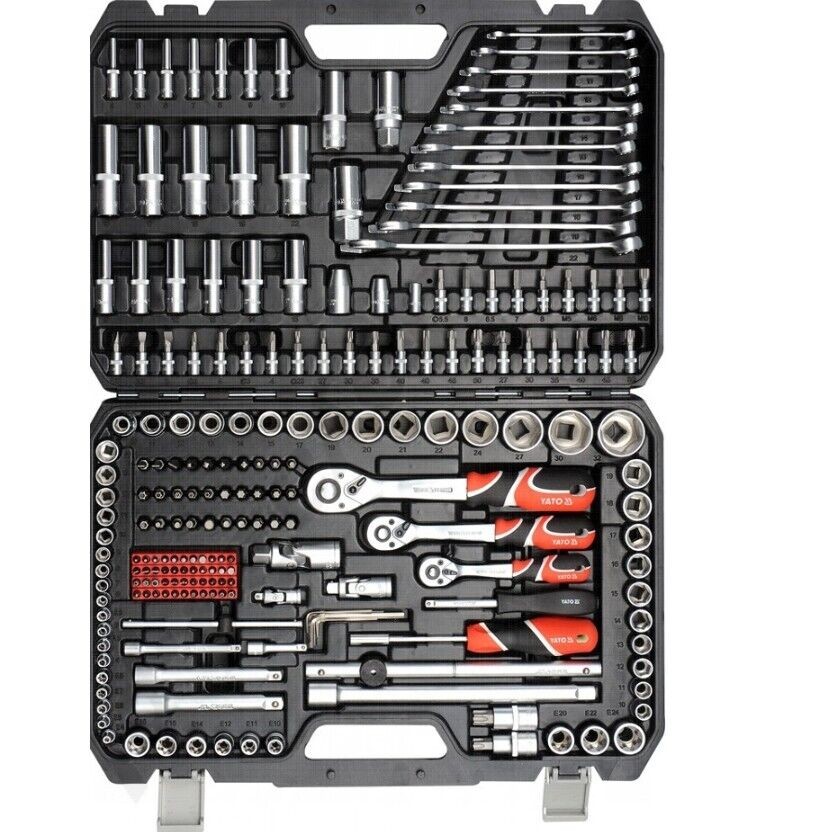 SOCKET SET RATCHET Yato Professional 216 pcs 1/2 1/4 3/8 Tools Toolbox YT-38841