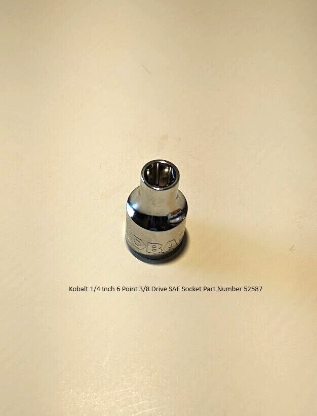 Kobalt 3/8″ Drive 6-Point SAE Socket – No Color Band – PICK YOUR SIZE