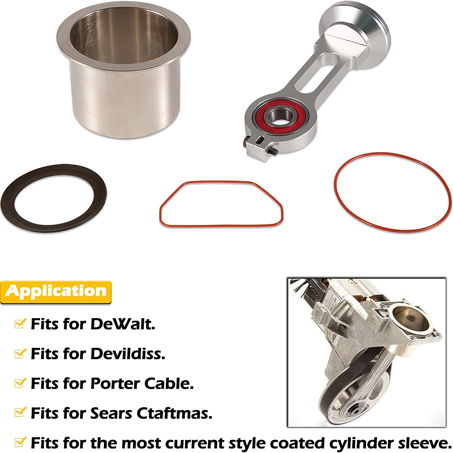 KK-4835 Porter Cable Oil Free Air Compressor Piston Rod Kit A02743 for Craftsman