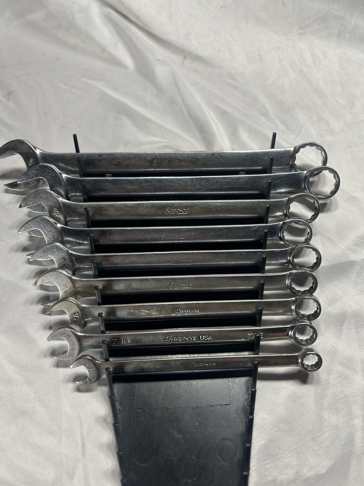 Snap-On OEX711B – 9 Pc – 12pt SAE Flank Drive Wrench Set 3/8″ to 15/16”