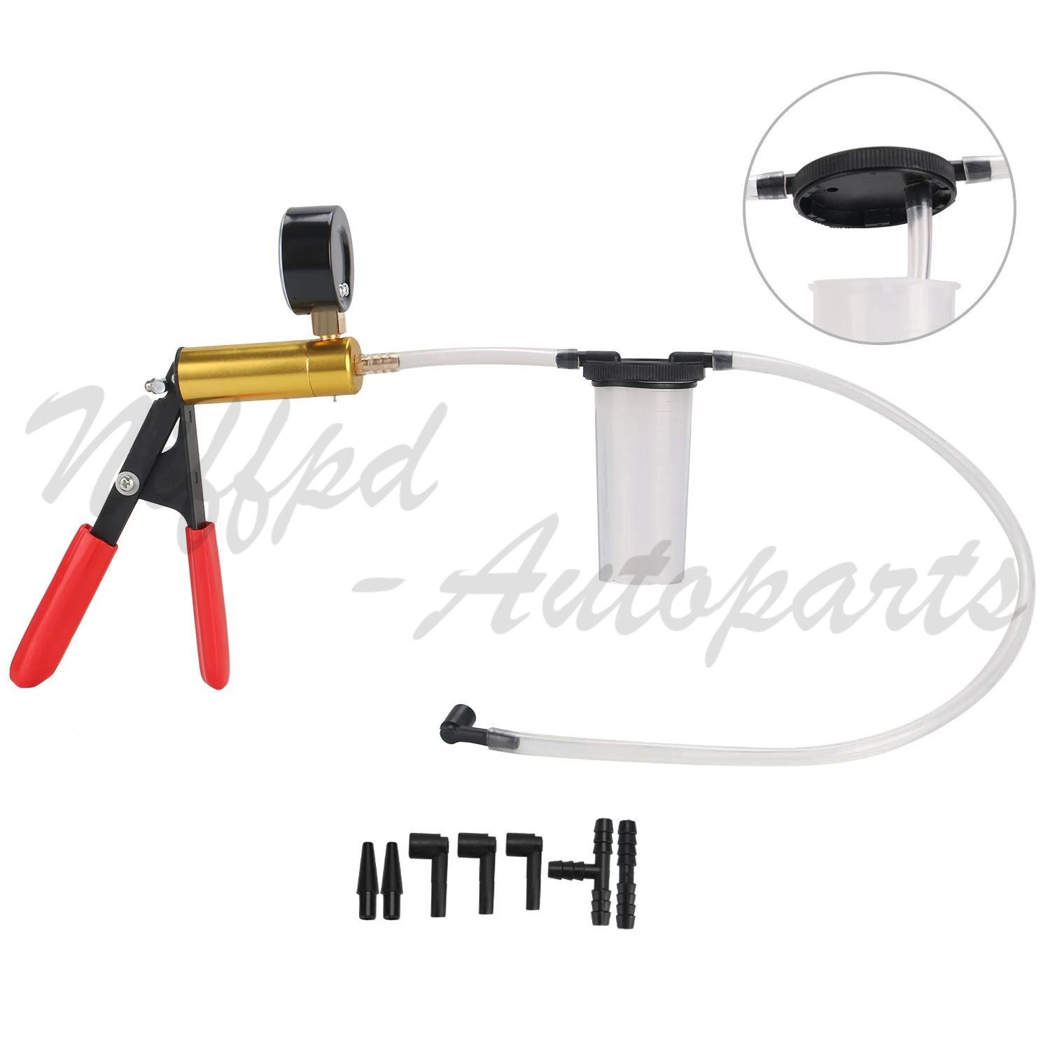 Manual Hand Vacuum Pump Car Pressure Tester Tool Brake Fluid Bleeder Bleeding