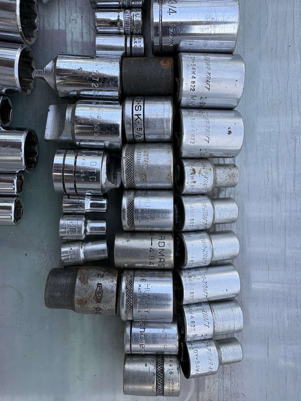 Vintage Lot 68 Pcs Misc Sockets Extensions Many USA Giller SEARS Powr-Kraft