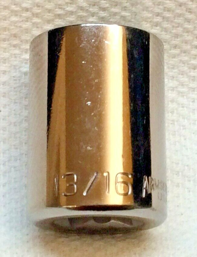 ARMSTRONG 12-126 SOCKET 13/16 INCH 12 POINT 1/2 INCH DRIVE NEW USA