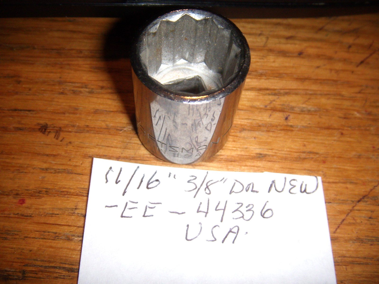 CRAFTSMAN 11 /16″ 3/8″ DR SOCKET 12PT FREE SHIP 44336-EE-SERIES NEW