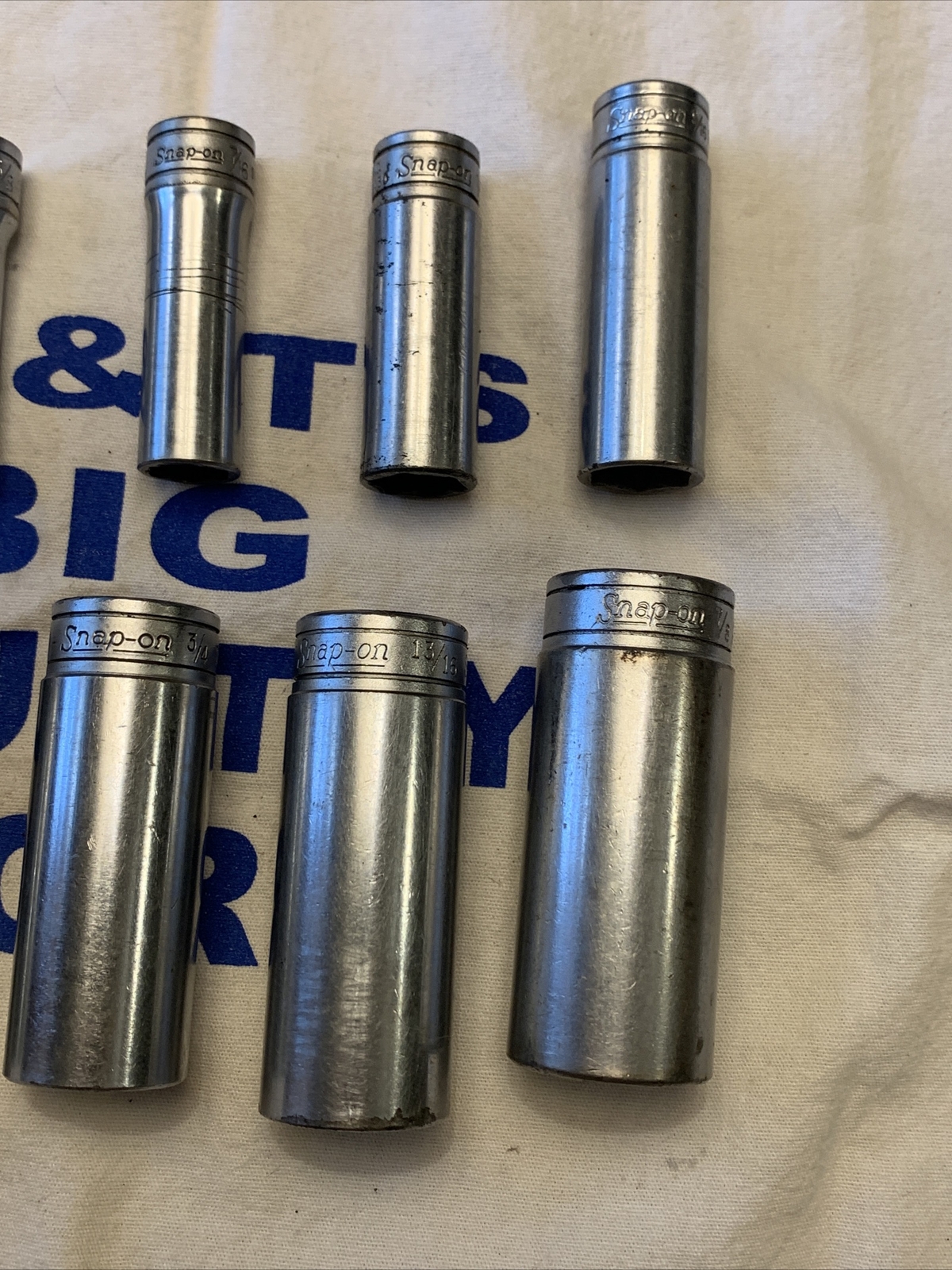 Snap-on Tools USA 3/8″ Drive 6pt 10pc SAE Deep Chrome Socket Set 211SFSY – Marks