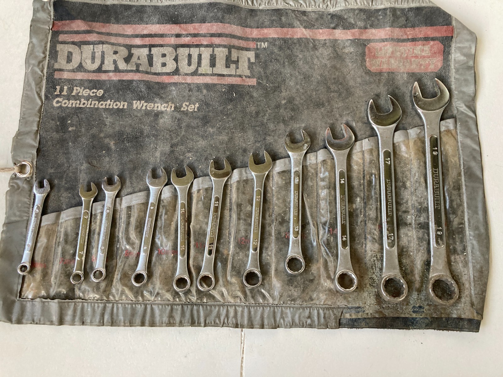 Vintage Durabuilt 11 Pc Metric Combination Wrench Set 6mm – 15mm