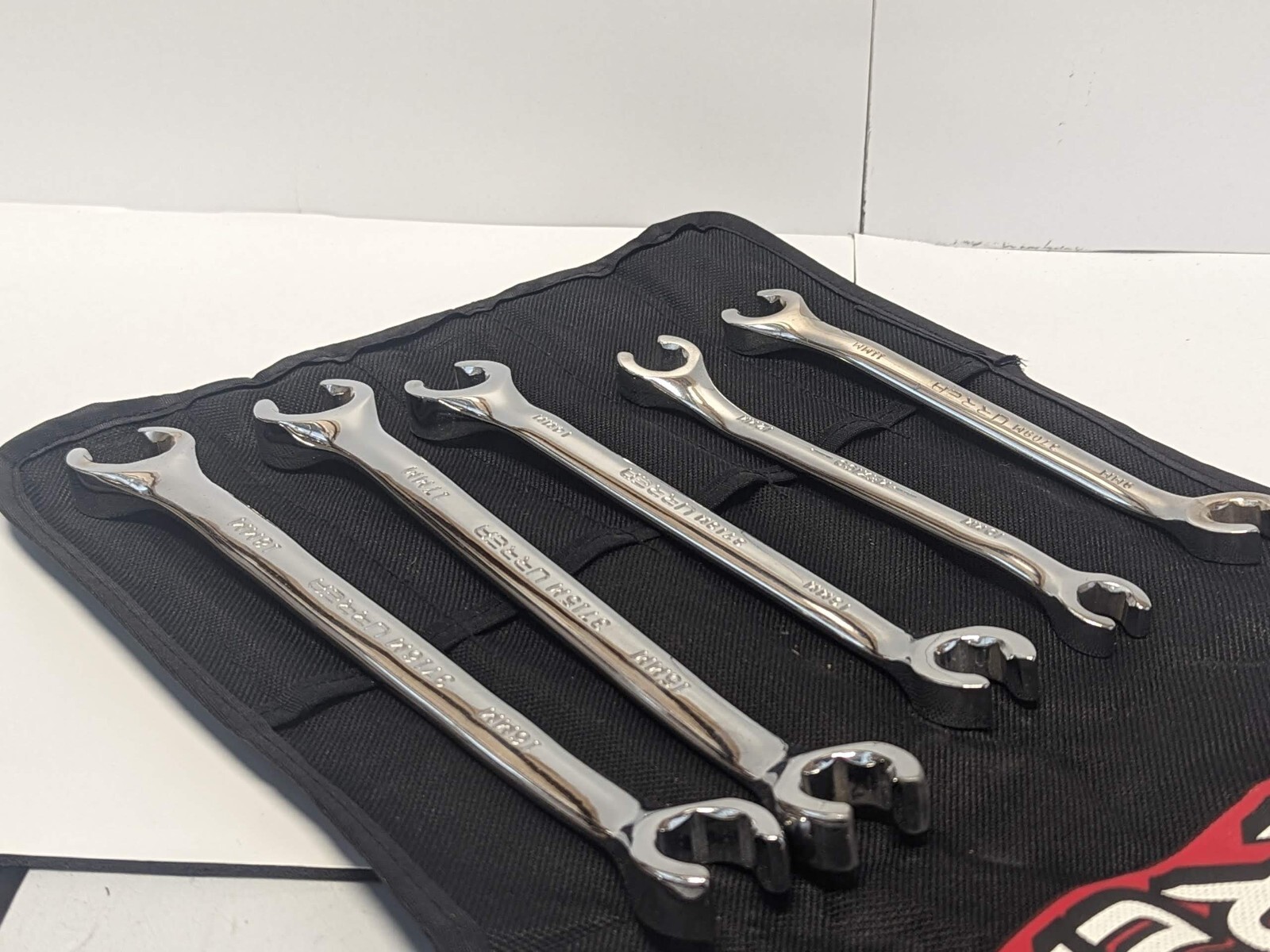 URREA 3700M Full Polished Flare Nut Wrenches, Set of 5 Pieces, Metric
