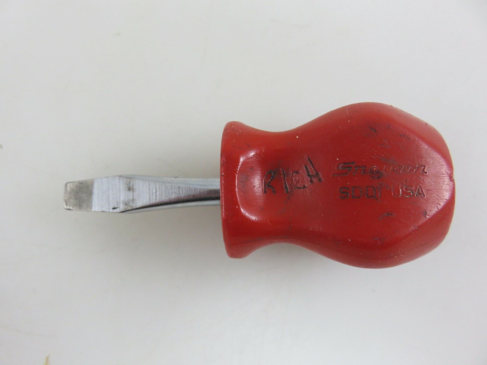 Snap-On SDDP22 Phillips & SDD1 Flate Blade Stubby Screwdrivers RED Hard Handle