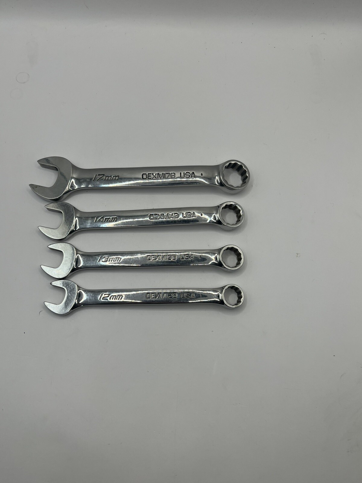 SNAP ON OEXM 4pc 17mm 14mm 13mm 12mm METRIC WRENCH SET