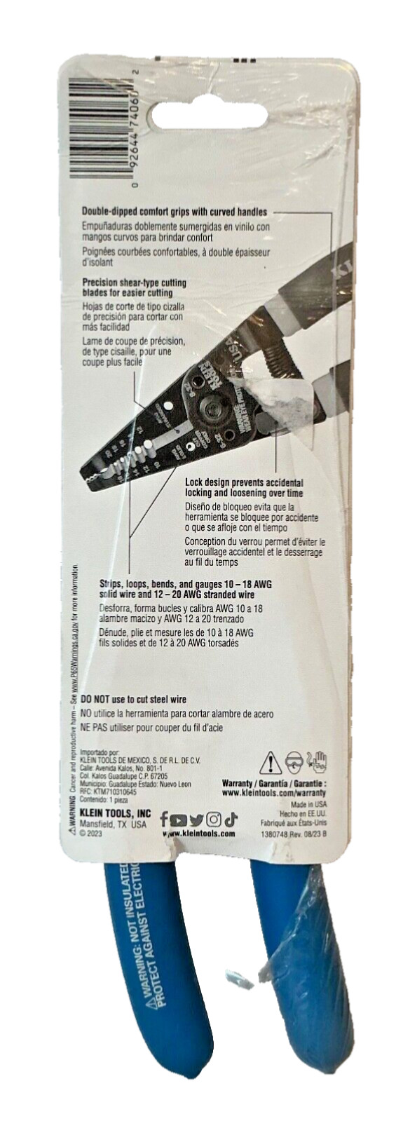 Klein Tools 11055EP Wire Stripper Cutter for 10-18 AWG Solid 12-20 AWG Stranded