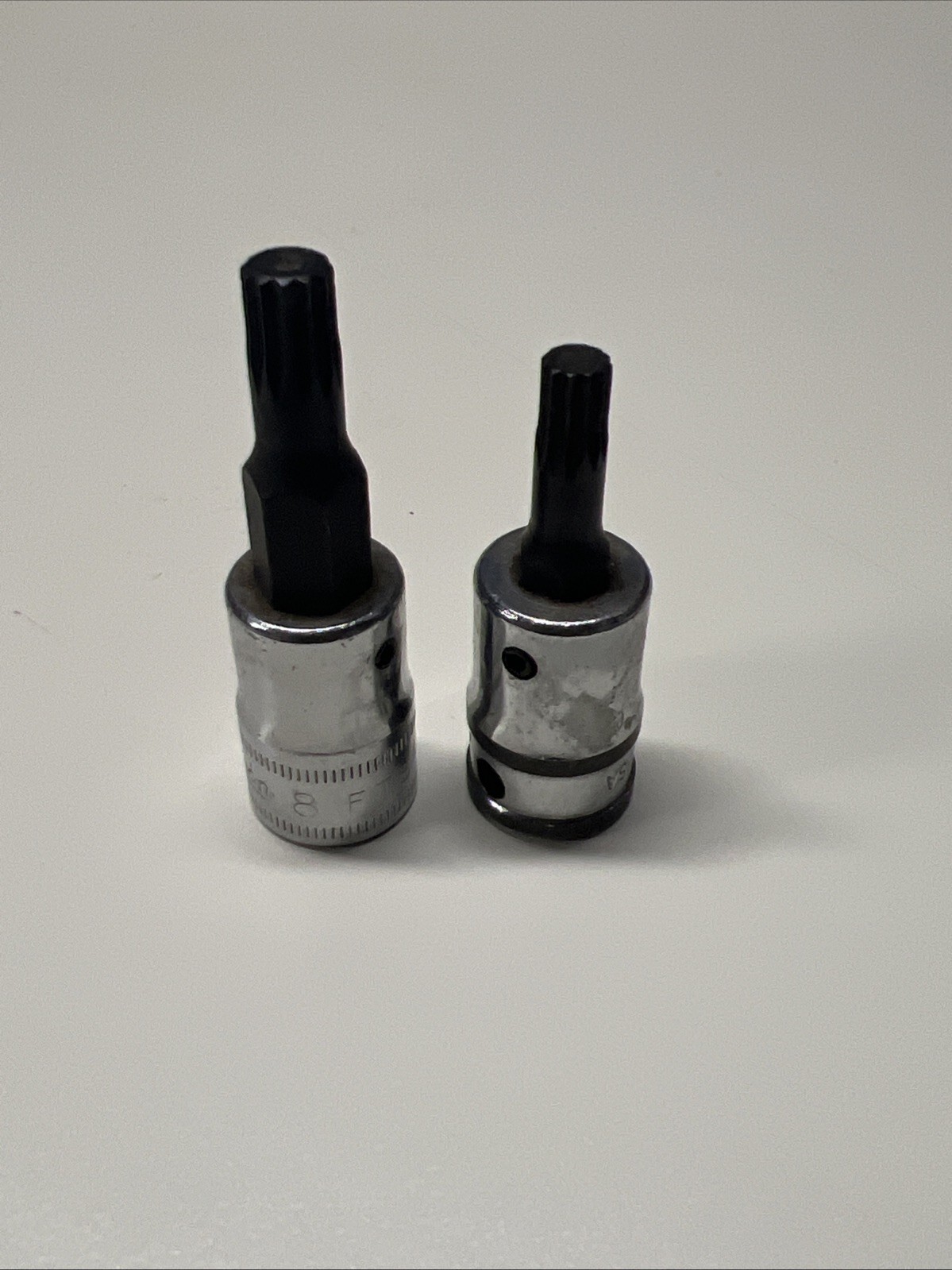 Pair Of Snap-on 3/8” Drive 6mm 8mm Metric Triple Square Socket FTSM6A FTSM8B 8C1
