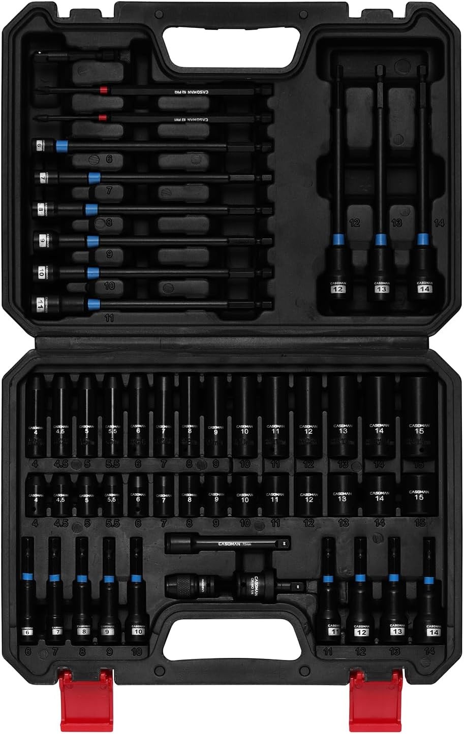 52PCS 1/4″ Magnetic Nut Driver Set & 1/4″ Dr. Shallow and Deep Impact Socket Set