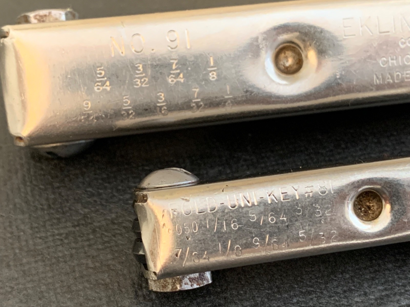 Eklind Tools No. 91 5/64 – 1/4 & 81 .050 – 5/32 SAE Allen Multi-Keys Made in USA
