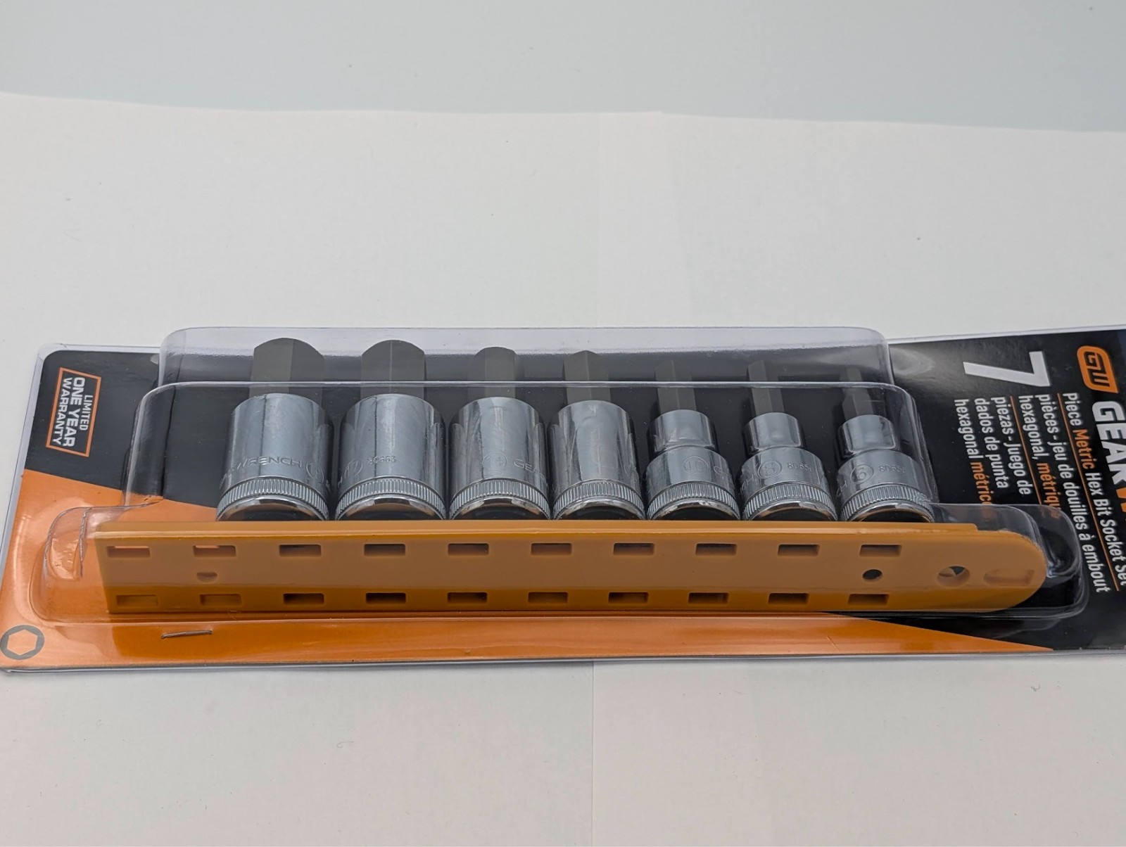 GearWrench 7 Pc 1/2″ Drive Hex Bit Metric Socket Set 6, 8, 10, 12, 14, 17 & 19mm