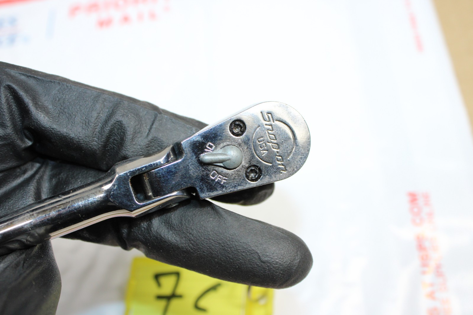 Snap On USA FCF936 3/8″ Drive COMPACT BODY Flex Head Chrome Ratchet USED