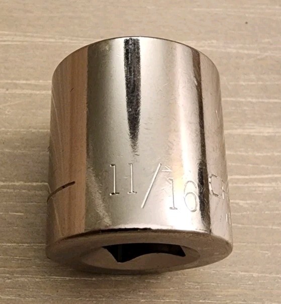 Craftsman USA 11/16″ Socket 12 Point 3/8″ Drive Inverted G1 44336