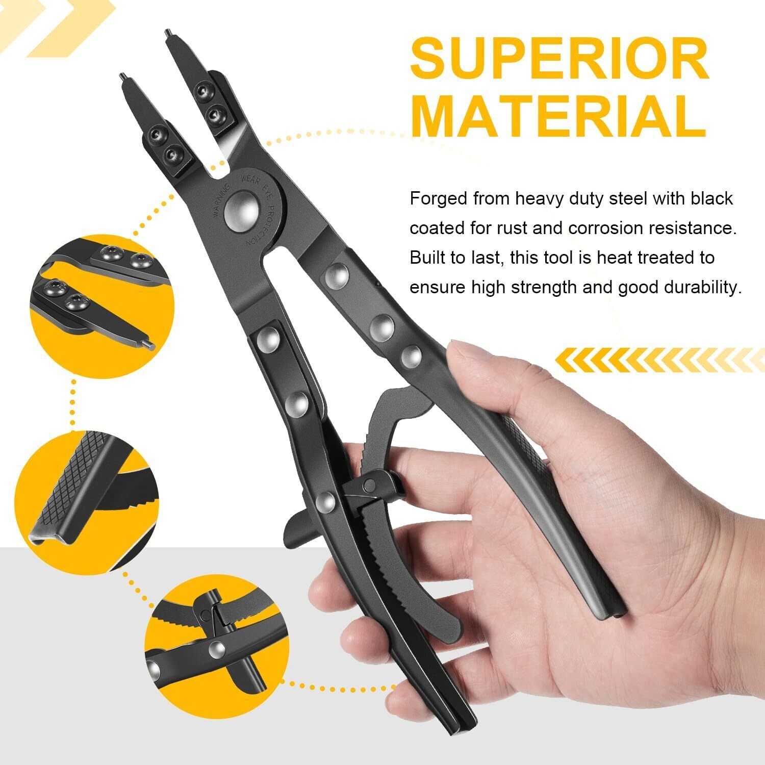 38700 Spindle Snap Ring Pliers For Ford F-250 350 450 550 4WD Pickups 2007-2024