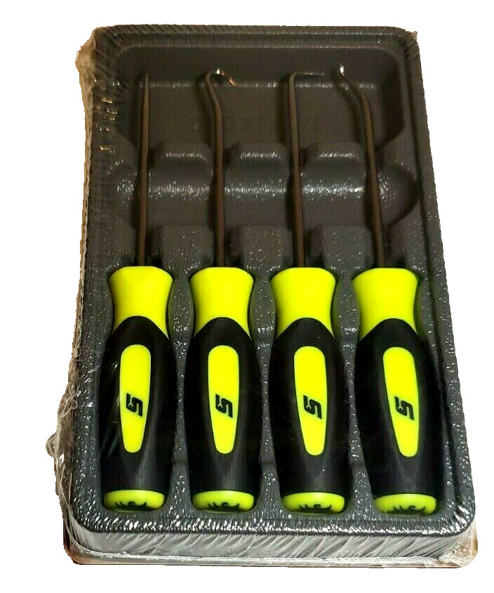 Snap-on Pick Set SGASA204CHV *YELLOW SOFT HANDLES* HI-VIZ BRAND NEW & SEALED!