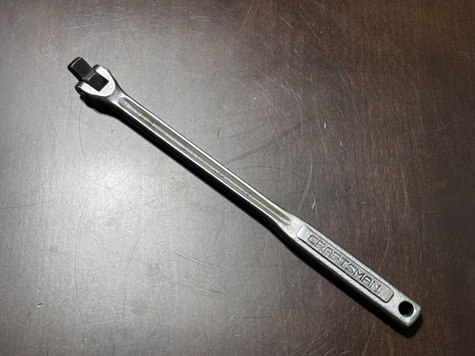 Vintage Craftsman 3/8 inch drive flex head breaker bar, -V- 44363 Forged in USA