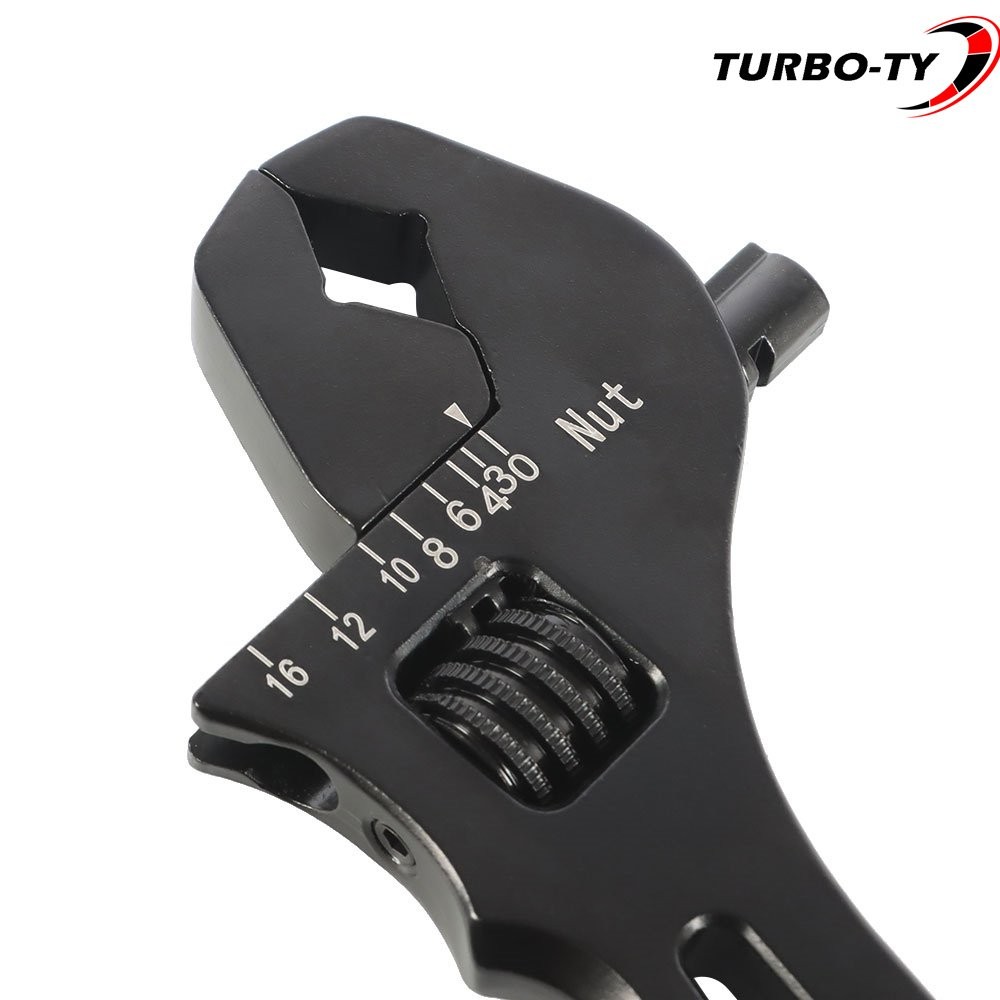 3AN-16AN Adjustable Wrench Black Aluminum Tool Spanner for Hose End Fitting