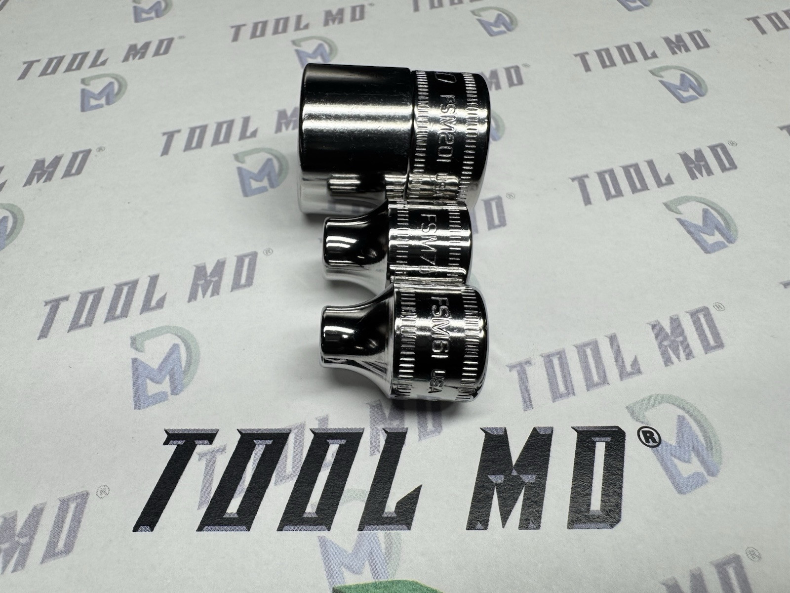 Snap-on Tools USA NEW 3pc 3/8” Drive 6pt Metric SHALLOW Add On Socket Set FSM201